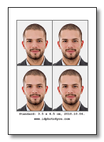 Available print sizes IDPhoto4You